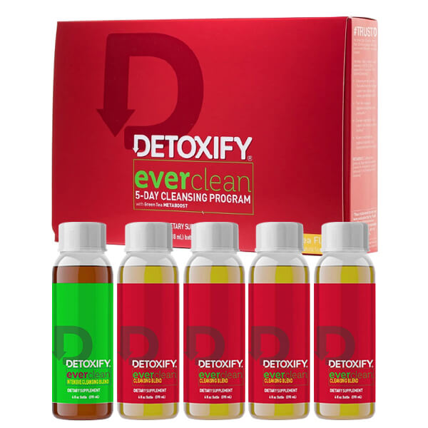 EverClean 5 Day Cleansing Program by Detoxify | 5 x 4oz Bottles | Honey Tea product image