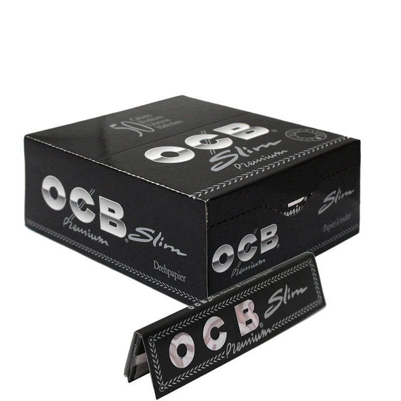 OCB Premium Slim Rolling Papers | 1 1/4 | 50 Pack Display product image