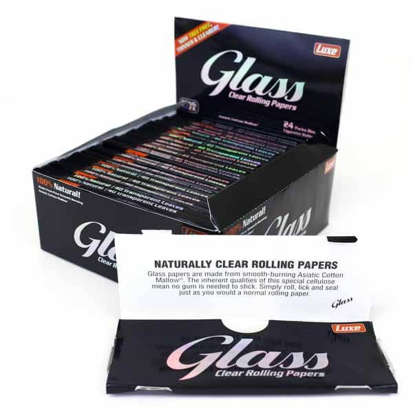 Glass Natural Clear Rolling Papers | King Size | 24 Count Display product image