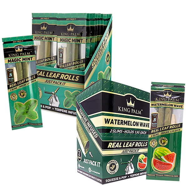 King Palm Pre-rolled Cones | 2 Slim Pack | 20 Count Display product image