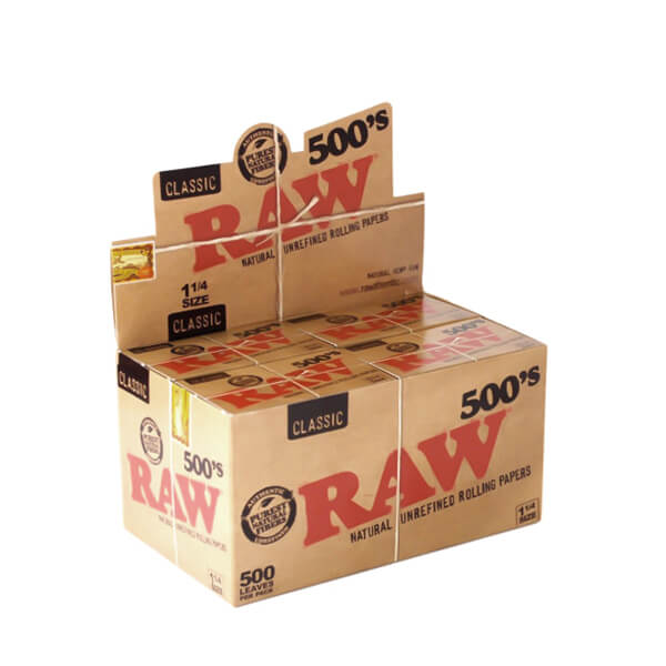 RAW 500's Classic Rolling Paper | 1 1/4 | 20 Pack Display product image