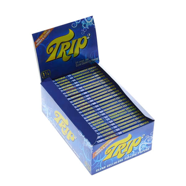 Trip-2 Clear Rolling Papers | 1 1/4 | 24 Count Display product image