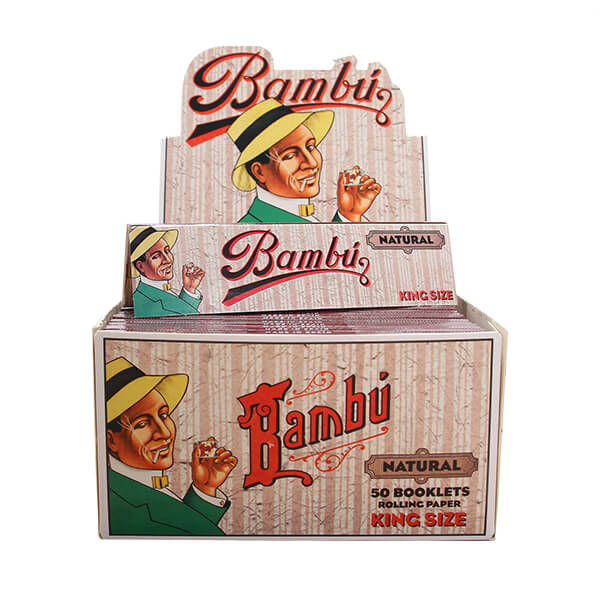 Bambu Natural Rolling Papers | King Size | 50 Pack Display product image