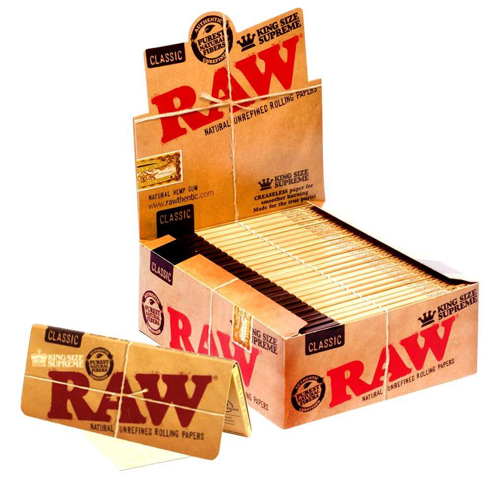 Raw Classic Rolling Papers | King Size Supreme | 24 Count Display product image