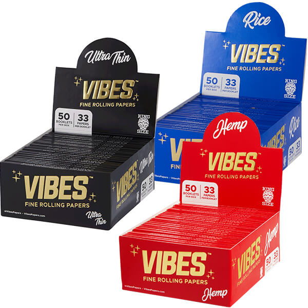 Vibes Fine Rolling Paper | King Size Slim | 50 Count Display product image
