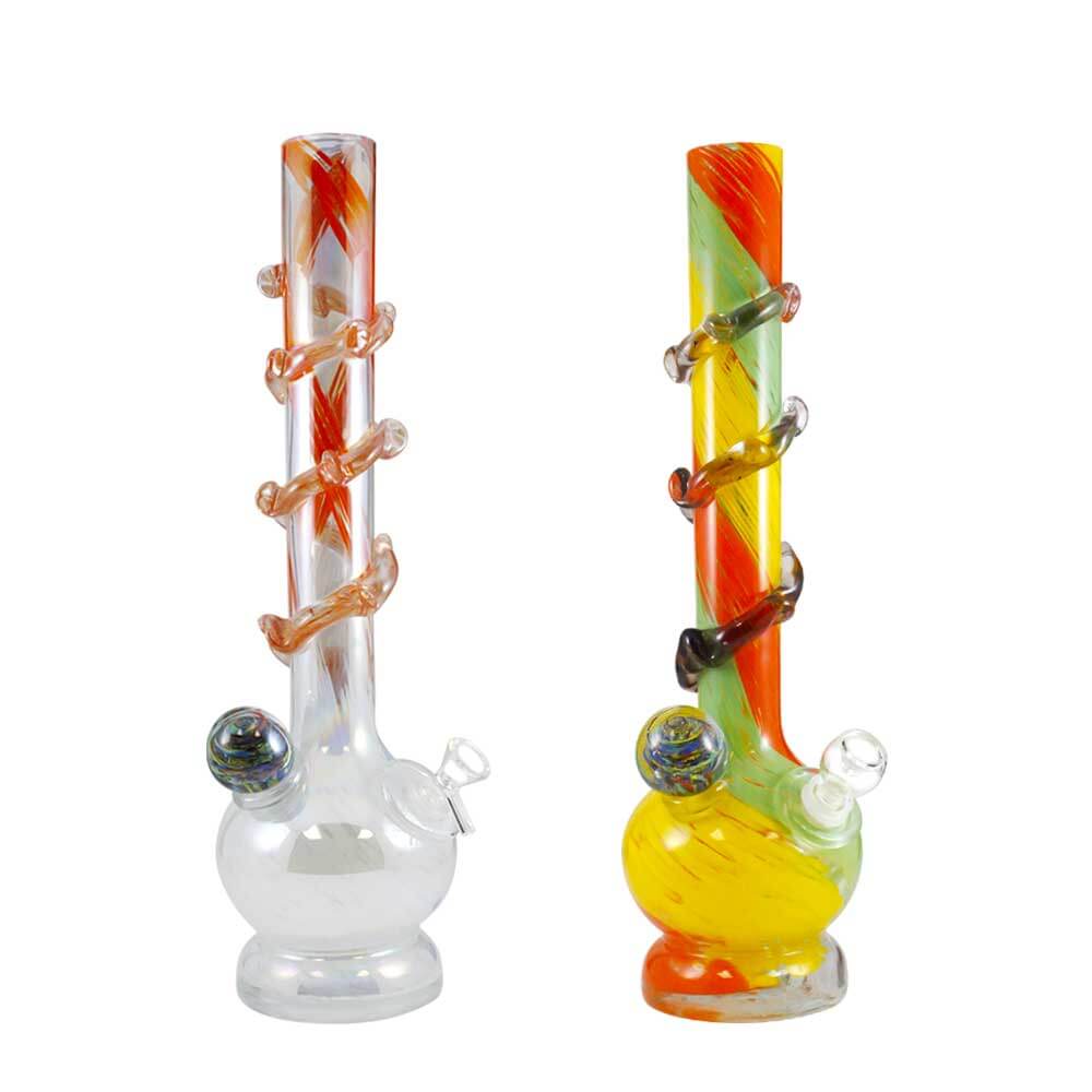 Soft Glass Marble Outside Waterpipe (16ZD) | 16 inch | Assorted Colors product image