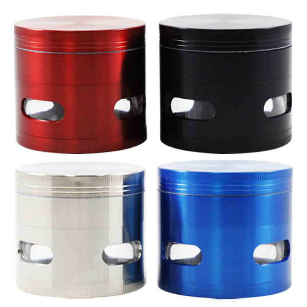 Heavy Metal Side Window 4-Part Grinder (LC-75) | 60mm | Assorted Colors - image 1 of 2