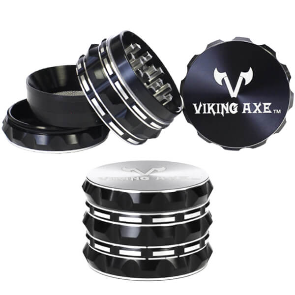 Viking Axe Unique Style Grinder With 4 Part | 62mm | Black product image