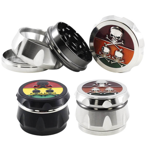 Skull Rasta Grinder | 4 Part | 50mm | Assorted Design product image
