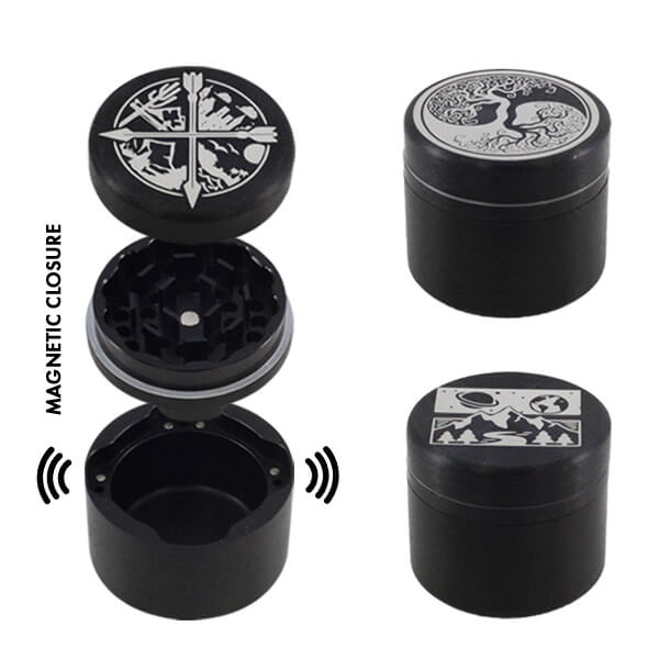 Tahoe Puck Heavy Magnetic Grinder (Made in USA) | 3 Part | 63mm | Assorted Designs - image 2 of 3