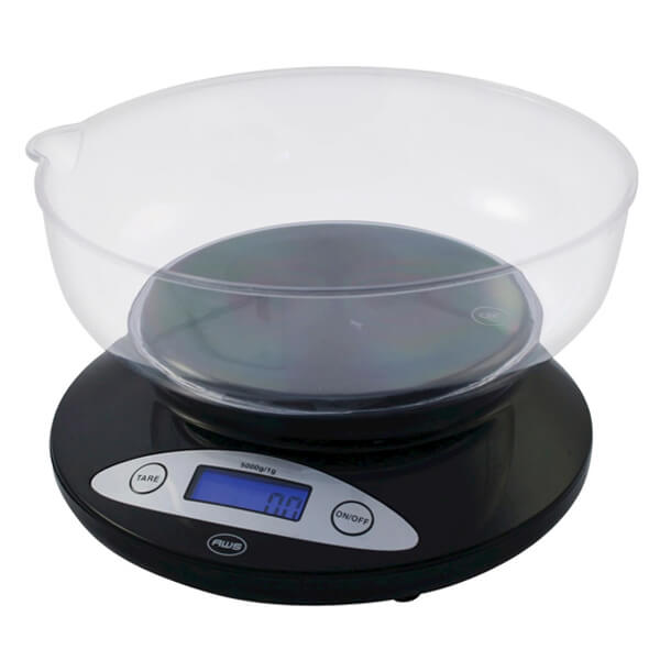 AWS Kitchen Scale Bowl 5kg Bowl (5K-BOWL) | 5000gx1g | Black product image