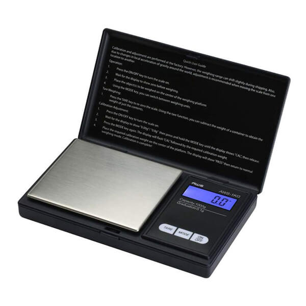 AWS Signature Digital Scale (AWS-1KG) | 1000x0.1g | Black product image