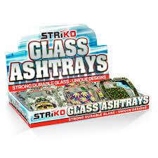 Striko Square Glass Ashtrays | 6 Count Display - image 1 of 4