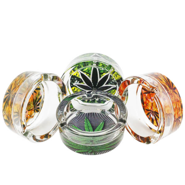 Glider Glass Design Ashtrays | 6 Count Display - image 2 of 2
