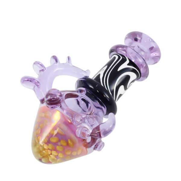 Middle Wigwag Front Cone Marble Handpipe (SB-2257) | 5 inch product image