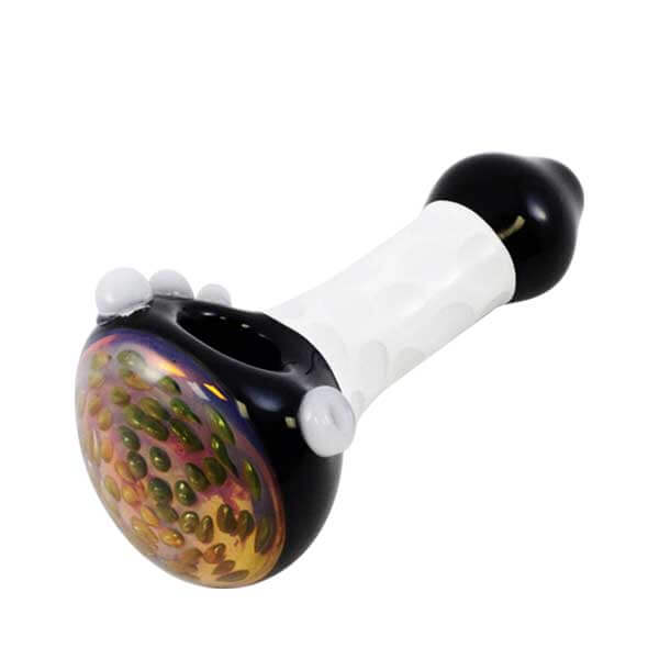 Black & White Honeycomb Marble Handpipe (SB-2084) | 5 inch product image