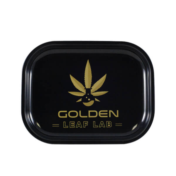 Metal Rolling Tray | Golden Leaf | Small product image