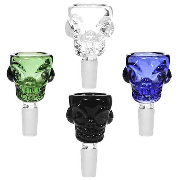 Heavy Skull Bowl (B-007-14) | 14mm | Male | Assorted Colors product image