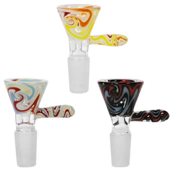 Clear Bubble Handle Wig Wag Bowl (ESBW21150/BX-077-14) | 14mm | Male product image