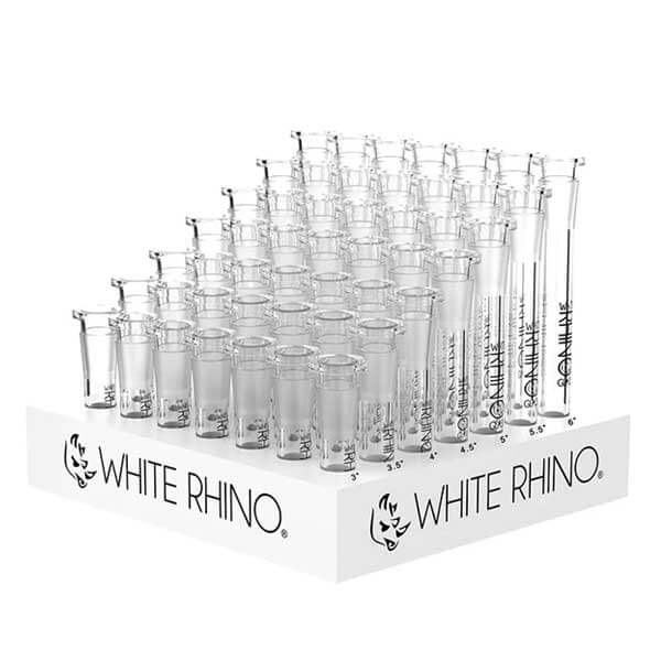 White Rhino 19/14 Glass on Glass Downstems (WRG4001) | 49 Count Display product image